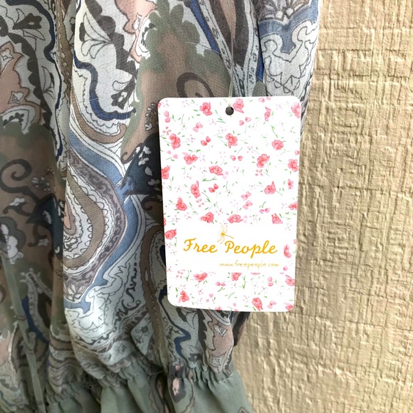 NWT Free People Flowy Boho Top - Picture 5 of 6